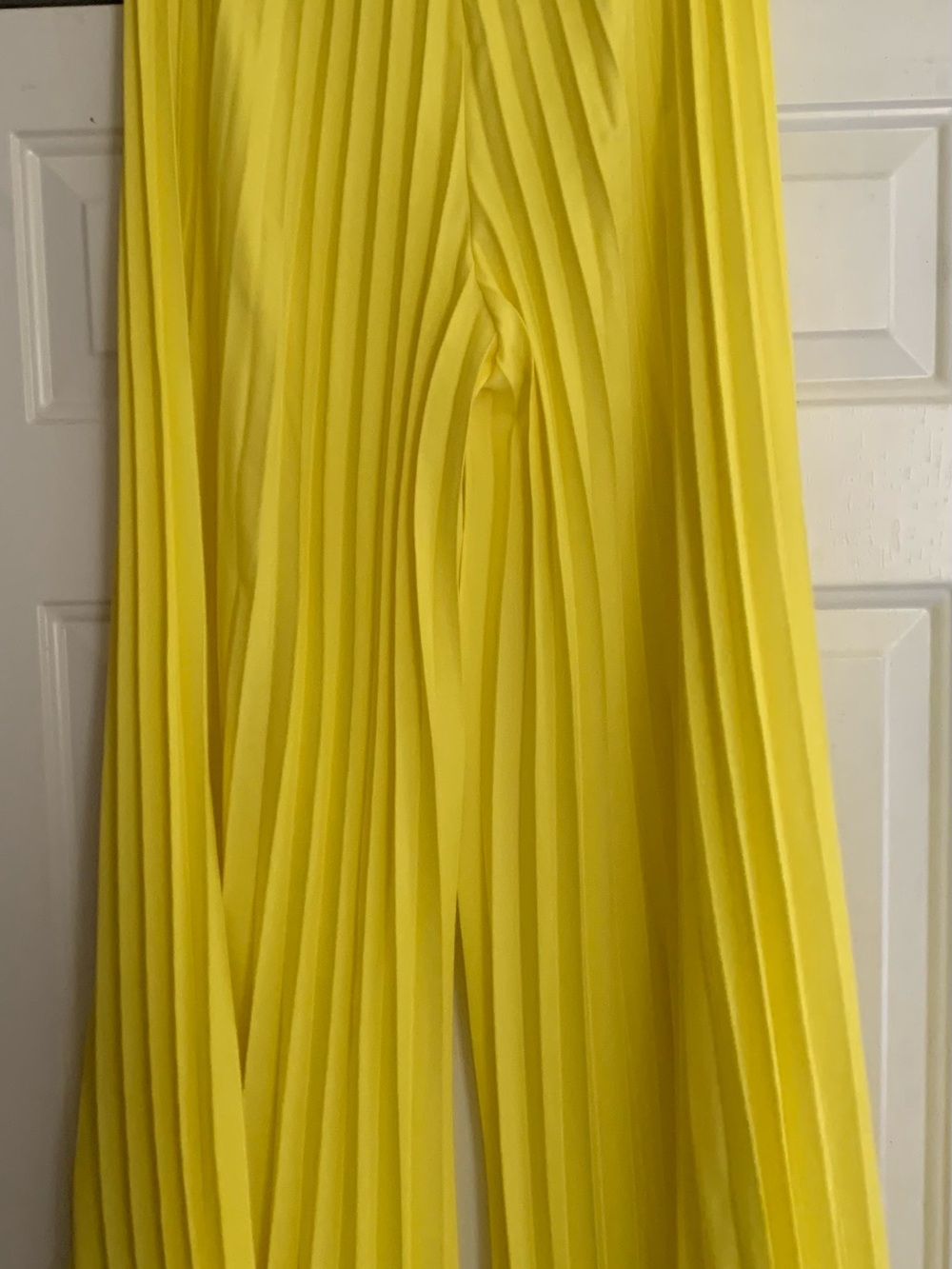 SHEIN Bright Yellow Pleated Maxi Skirt
